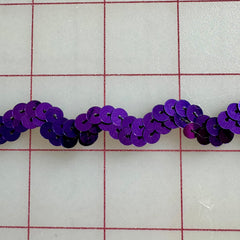 Non-Metallic Trim - 1-inch Sequined Trim Purple Close-Out