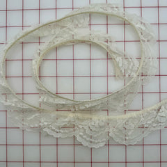 Ruffled Lace Trim - 2.25-inch Ruffled Lace Ivory