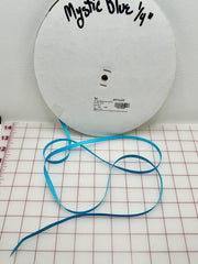 Grosgrain Ribbon - 1/4-inch Mystic Blue (Turquoise)