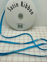 Single Face Satin Ribbon - 3/8-inch Turquoise