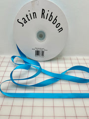 Single Face Satin Ribbon - 5/8-inch Turquoise