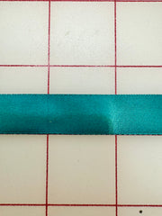 Single Face Satin Ribbon - 5/8-inch Teal Green