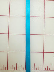 Single Face Satin Ribbon - 1/4-inch Turquoise