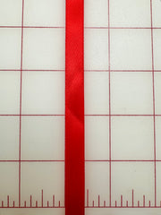 Single Face Satin Ribbon - 3/8-inch China Red