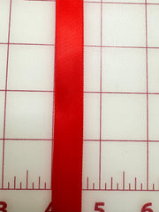 Single Face Satin Ribbon - 5/8-inch China Red