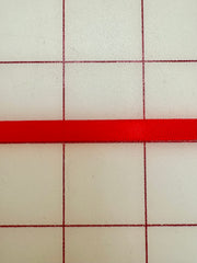 Single Face Satin Ribbon - 1/4-inch China Red