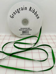 Grosgrain Ribbon - 3/8-inch Kelly Green