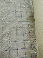 Tutu Net - 56-inches Wide Ivory with Iridescent Golden Metallic Design