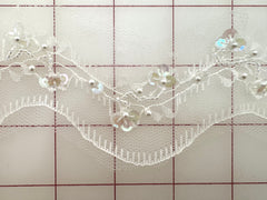 Trim Grab Bag - Delicate Sparkly Lace White 1.5YD