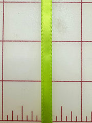 Single Face Satin Ribbon - 1/4-inch Spring Green