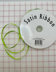 Single Face Satin Ribbon - 1/4-inch Spring Green