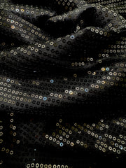 Grab Bag - 58-inches Wide All-Over Sequined Black with Stretch 1-YD Left!
