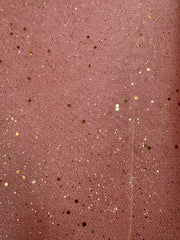 Glitter Sequined Tulle - 58/60-inches Wide Glitter Hologram Mesh Sequined Rose Gold New Color!