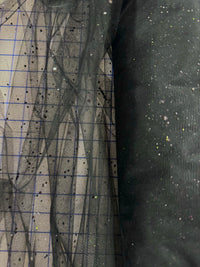 Glitter Sequined Tulle - 58/60-inches Wide Glitter Hologram Mesh Sequined Black New Color!