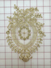 Appliques - Gold Metallic Corded Lace Appliques