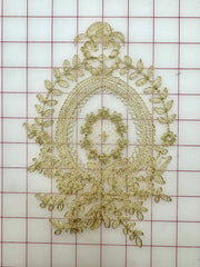 Appliques - Gold Metallic Corded Lace Appliques