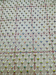 Grab Bag - Rhinestone Mesh White with AB Crystals