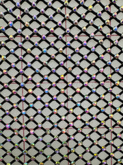 Grab Bag - Rhinestone Mesh Black with AB Crystals