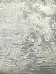 Brocade - 60-inches Wide Reversible Winter White and Silver