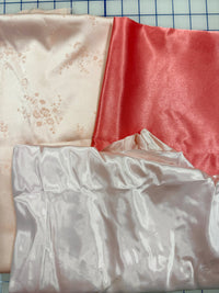 Grab Bag - Stretch Jacquard, Crepe and Satin Peach and Coral