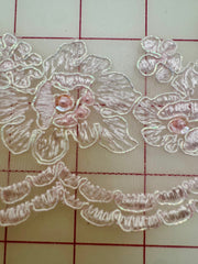 Trim Grab Bag - 3-inch Beaded and Scalloped Pale Pink 1/2YD