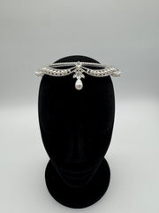Tiara - Crystal and Silver Reversible Tiara with Pearls New!