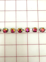 Decorative Gems - Beautiful AB Fuchsia Sew-On Czech Rhinestone Chain Only One Yard Left!