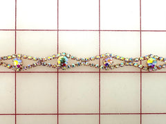 Decorative Gems - Beautiful AB Crystal Sew-On Fancy Czech Rhinestone Chain Only One 15-inch Piece Left!