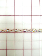 Decorative Gems - Beautiful AB Crystal Sew-On Fancy Czech Rhinestone Chain Only One 15-inch Piece Left!