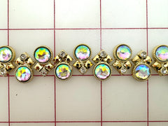 Decorative Gems - Beautiful AB Crystal Sew-On Acrylic Rhinestone Chain Only 3/4-Yard Left!