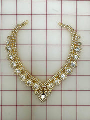Decorative Gems - Beautiful Crystal Rhinestone Neckline Design in Gold Chain Only 2 Left!