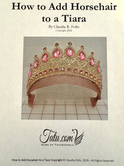 Tiara - Traditional Crown Crystal, Pearl, and Silver