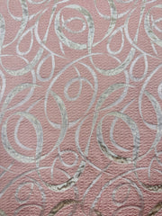 Brocade - 56-in Rose Pink and Pale Gold Metallic Reversible NEW!