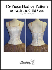 Bodice Pattern - Adult 16 Piece Longline Design By Claudia Folts