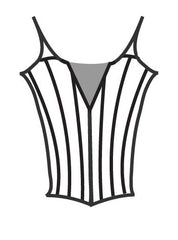 Bodice Pattern - Adult 16 Piece Longline Design By Claudia Folts