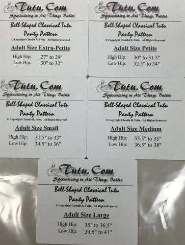 Adult Bell-Shaped Classical-Style Tutu Panty Pattern