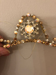 Button - Crystal with Jonquil Close-Out