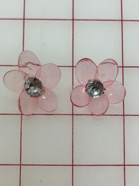 Flowers - Acrylic Light Pink with Crystal Rhinestone 2-Pack Close-Out
