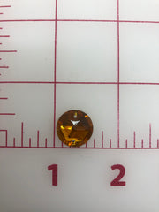 Rhinestones - 15mm Czech Topaz Round Sew-On 6-Pack