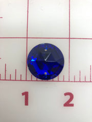 Rhinestones - 22mm Czech Sapphire Round Sew-On 3PK