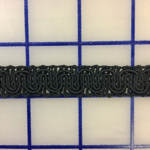 Non-Metallic Trim - 1/2-inch French Gimp Black