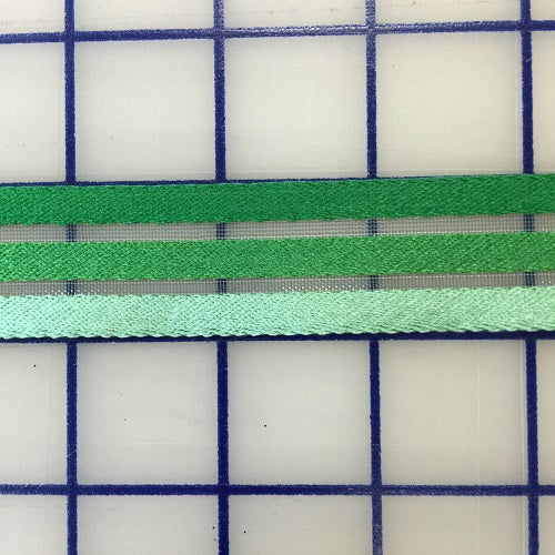 Ribbon on Horsehair - 1-inch Ombre Green