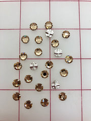 Rhinestones - 30SS Swarovski Rose Montees Light Colorado Topaz