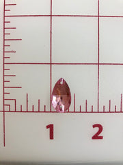 Rhinestones - 10x18mm Czech "Bright-Cut" Light Rose Pear-Shape Sew-On
