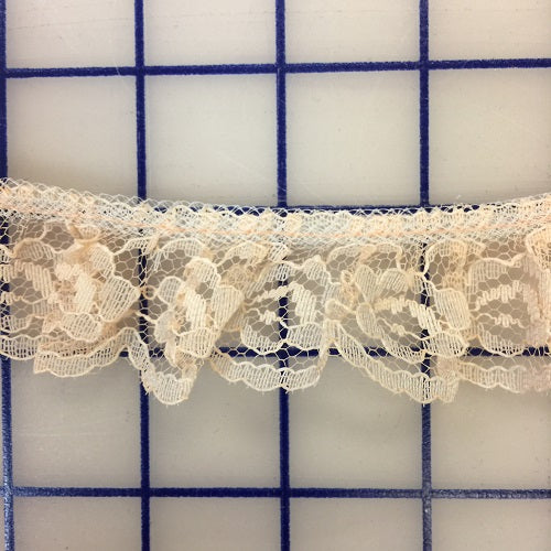 Ruffled Lace Trim - 1.25-inch Ruffled Lace Peach