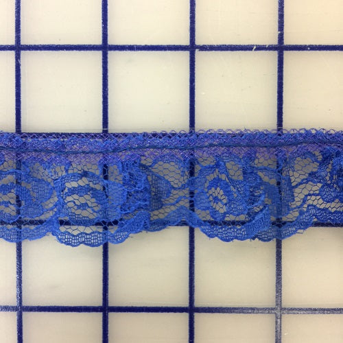 Ruffled Lace Trim - 1.25-inch Ruffled Lace Royal