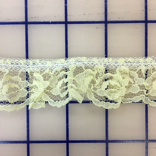 Ruffled Lace Trim - 1.25-inch Yellow