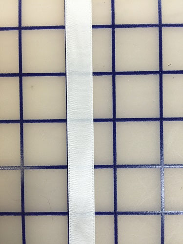 Single Face Satin Ribbon - 1/2-inch White