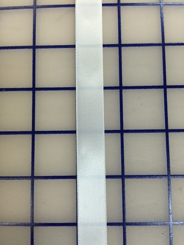 Single Face Satin Ribbon - 5/8-inch White