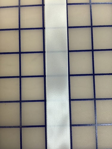Single Face Satin Ribbon - 7/8-inch White